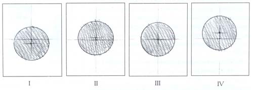 Схемы поиска композиционного равновесия на примере пятна-окружности на листе бумаги