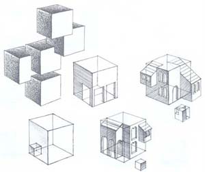 Способы перспективного изображения различных форм на основе куба