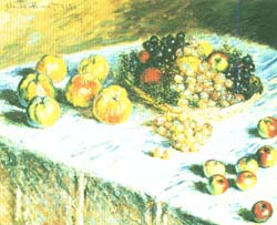 К. Моне Натюрморт с яблоками и виноградом